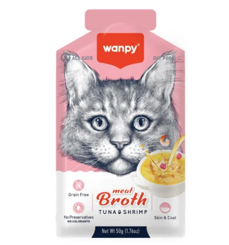 سوپ گربه ونپی Wanpy Cat Meat Broth  وزن 50 گرم